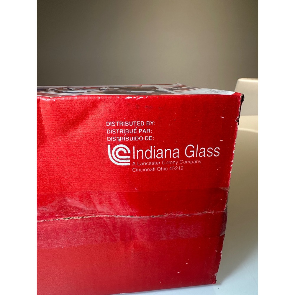 Vintage 1995 Coca-Cola Polar Bear Glass Set 8pc 16oz Indiana Glass Winter Sports - Picture 11 of 11